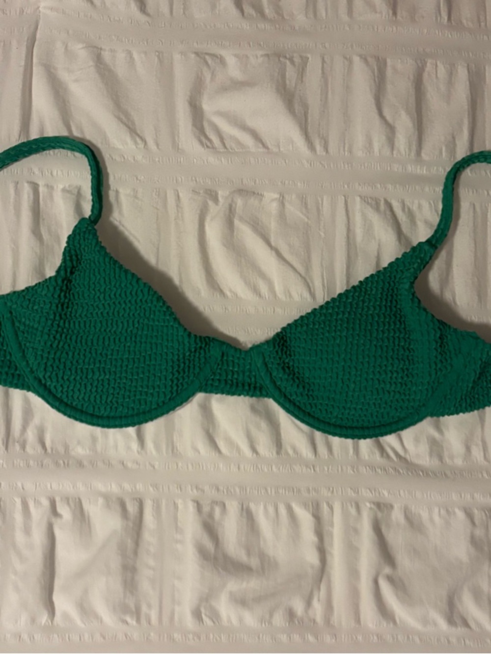 Green Ribbed Underwire Bikini Top - Women Intimates & Sleepwear